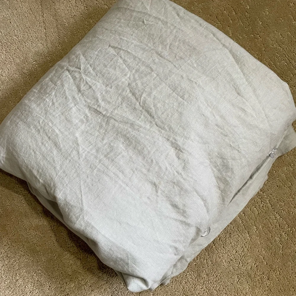 West Elm European Flax Linen Full/Queen Duvet Cover